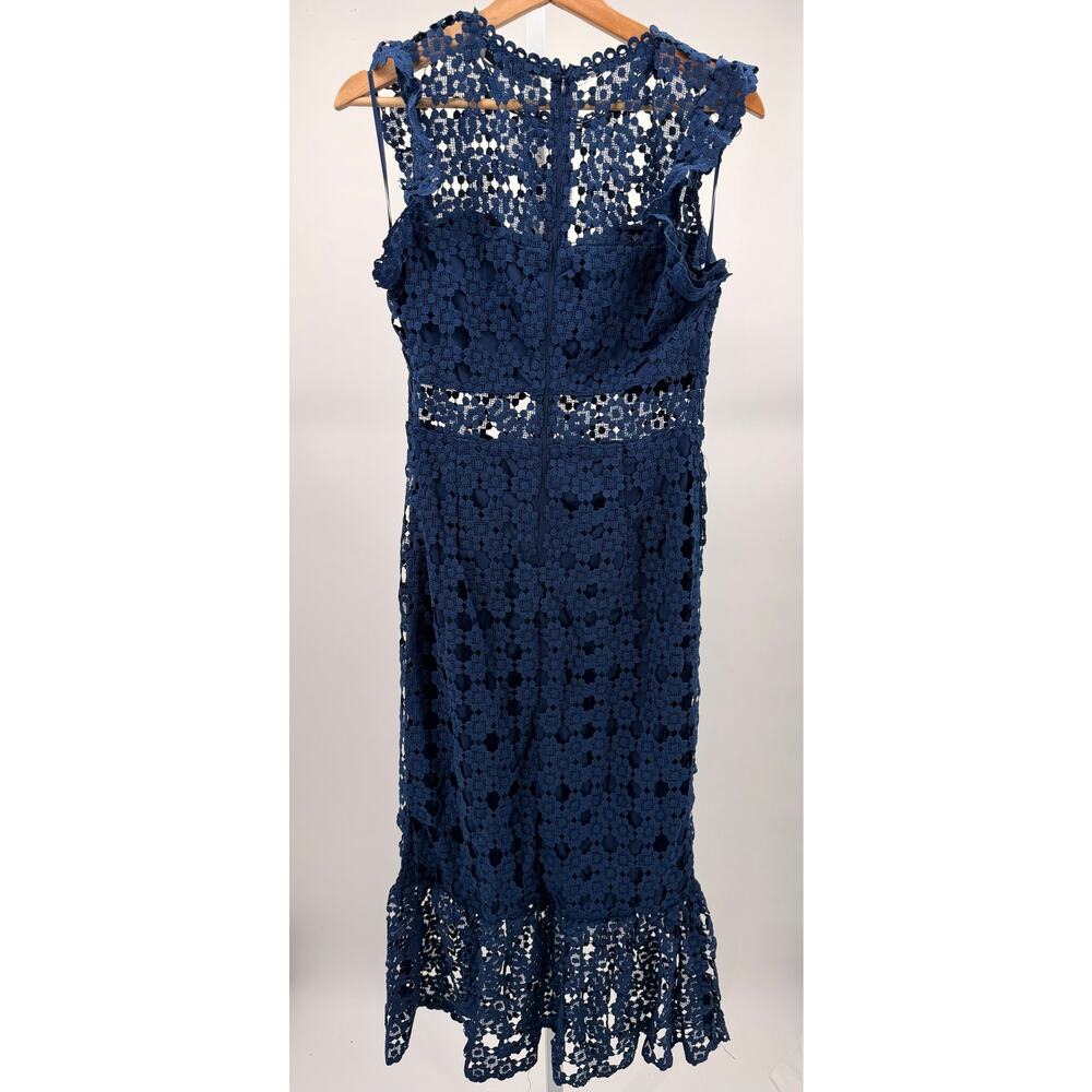 Petal & Pup Lauren Dress Size 8 Navy Crochet Lace Midi Mermaid NWT - Picture 6 of 9